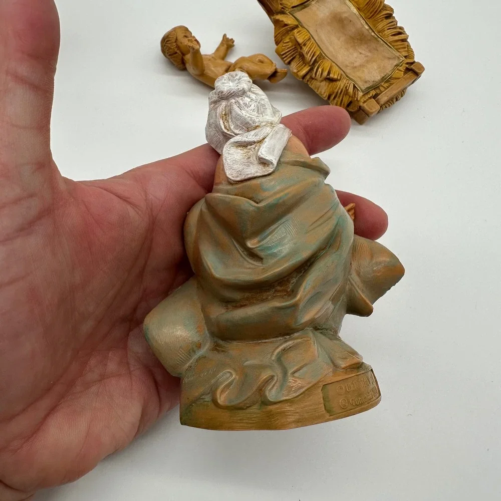 Vintage 1991 Fontanini Depose Italy Nativity Holy Family 4 Piece Set Signed